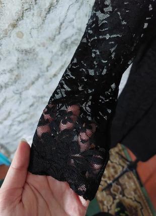Чорна сукня з мереживом4 фото