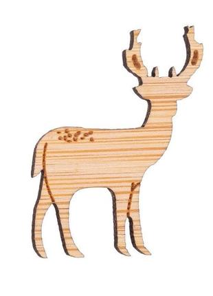 Дерев'яний значок брошка пін тварини олень brgv112669