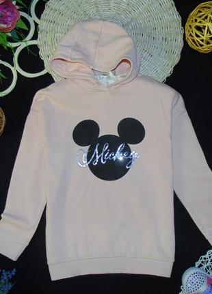 Модное пудровое худи disney mickey mouse