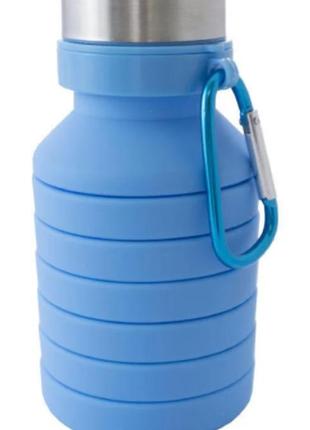 Складна силіконова пляшка lux bottle 550 мл легка й компактна для подорожей el-582