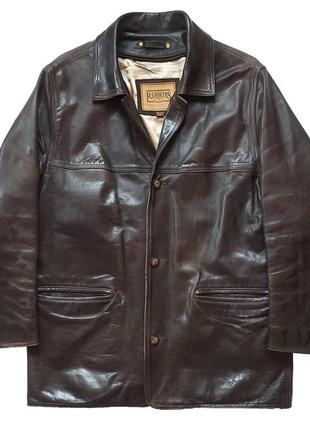 Раритетная винтажная классическая куртка полупальто 90-х redskins classic leather coat jacket