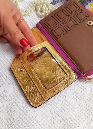 Chocolate гаманець портмоне фуксія шоколадка на блискавці5 фото