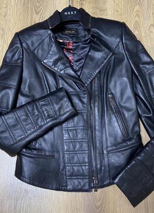Пиджак кожаный женский короткий, размер s