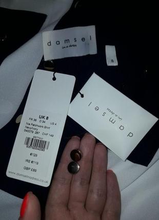 Дизайнерская новая блуза damsel in a dress, uk 8, наш 42. цена 129 €.4 фото