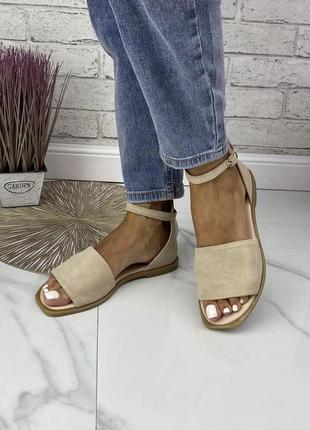 Ідеальні сандалі з натуральної шкіри/замші2 фото