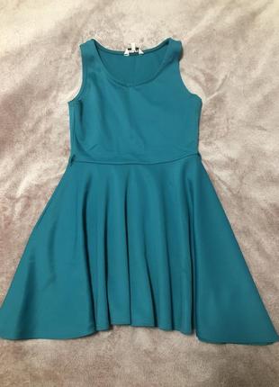 Платье бирюзовое сарафан на подростка, ребёнка