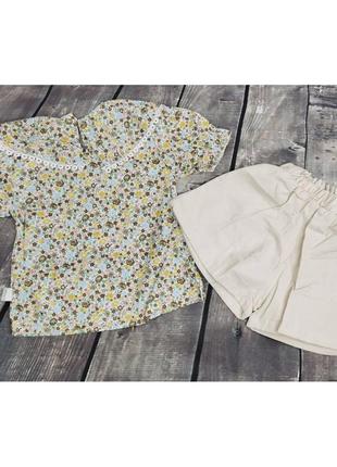 Костюм літо для дівчинки блуза і шорти2 фото
