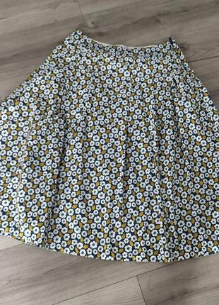 Летняя хлопковая юбка в цветочек1 фото