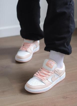 Кросівки sb dunk low pink&white кроссовки