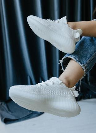 Кросівки yeezy boost 350 all white кроссовки2 фото