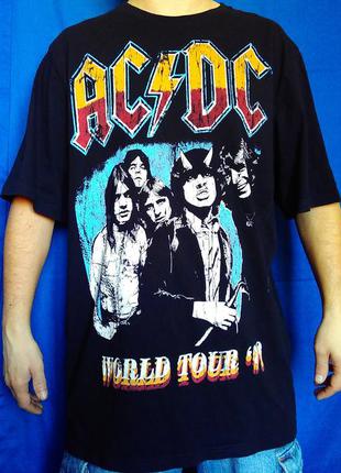 Винтажная мужская футболка ac/dc, размер xxl