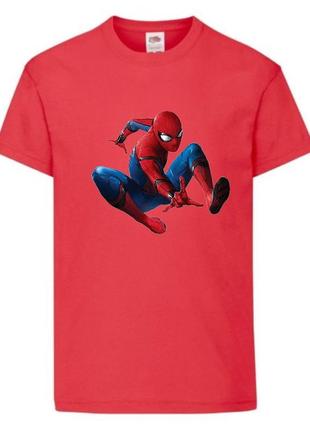 Футболка детская человек паук 0010 (spm 0010 red) красная, размер 104-116-128-140-152-164 см
