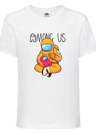 Футболка амонг ас (among us-005) белая 116-128-140-152-164 размер