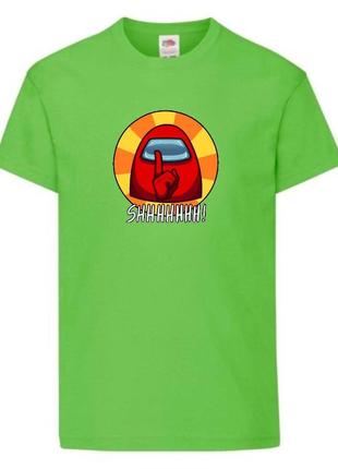 Футболка амонг ас (among us-008) салатовая 116-128-140-152-164 размер