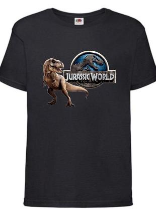 Футболка jurasic_park_005 черная 98-104-116-128-140-152-164
