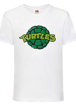 Футболка детская черепашки ниндзя (mutant ninja turtles022) белая, размер 98-104-116-128-140-152-164 см1 фото