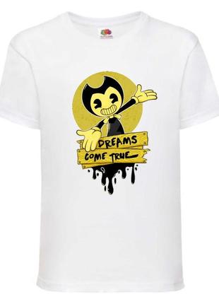 Футболка бенди и чернильная машина 0012 белая 98-104-116-128-140-152-164 размер