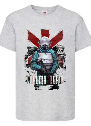 Футболка кибер панк 007 (cyber punk) детская (crk-007), цвет серый, размер 116-128-140-152-164