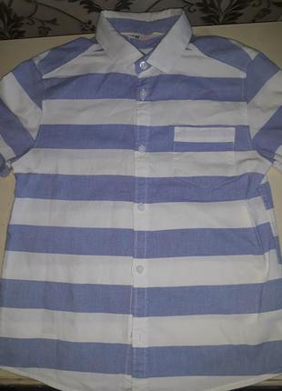 Летняя рубашка бренд h&m, размер 5-6 лет