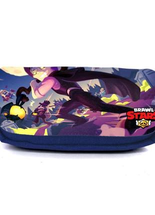 Школьный пенал бравл старс органайзер универсальный (009) синий