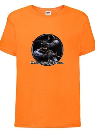 Футболка детская контр страйк 0012 (csg-0012) оранжевая, размер 104-116-128-140-152-164