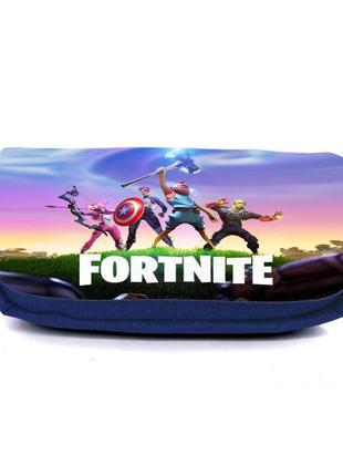 Школьный пенал fortnite 0025 органайзер универсальный (fnt-0025-blu) синий