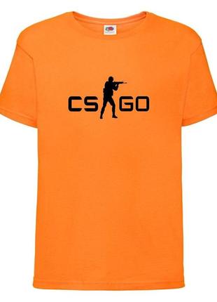 Футболка детская контр страйк 0014 (csg-0014) оранжевая, размер 104-116-128-140-152-1641 фото