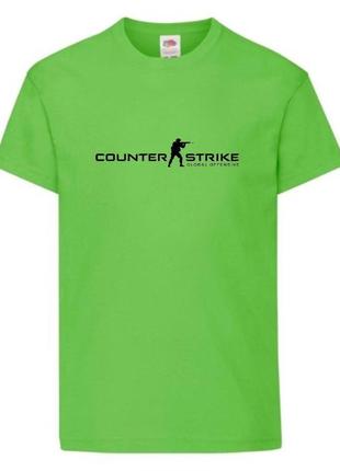 Футболка детская контр страйк 0011 (csg-0011) салатовая, размер 104-116-128-140-152-164