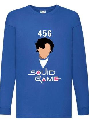 Лонгслив реглан игра в кальмара 008 (squid game) синий (sqd blu-008)