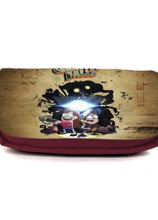 Школьный пенал гравити фолз 0010 (gravity falls) органайзер универсальный (gfs-0010-brd) бордовый