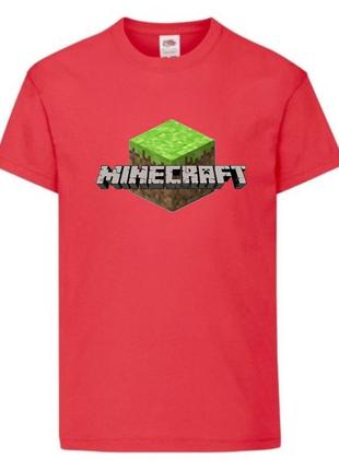 Футболка детская майнкрафт minecraft (mc-05) красная