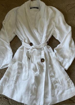 Подовжений жакет льон