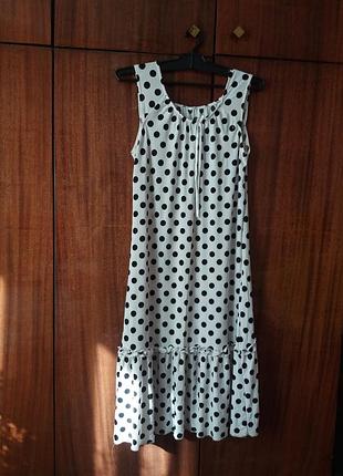 Сарафан белый в горошек 2