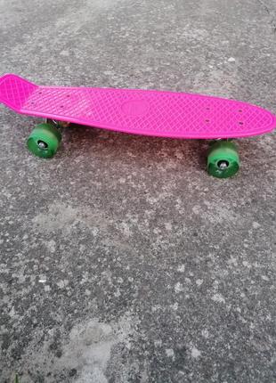 Скейт со светящимисями колесами penny board3 фото