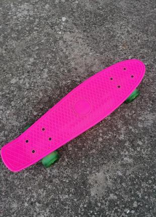 Скейт со светящимисями колесами penny board2 фото