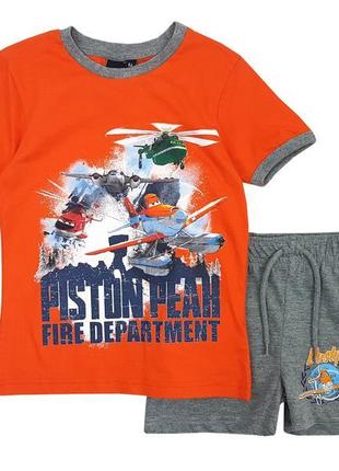 Летний костюм для мальчика, футболка и шорты самолеты, disney / planes