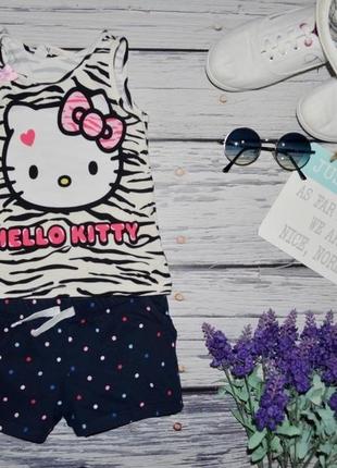 1 - 2 роки 92 см h&m майка маєчка футболка для модниці модна і ефектна hello kitty хеллоу кітті