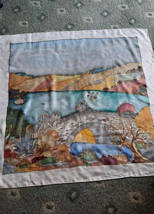 Шёлковый платок - картина, ручная роспись