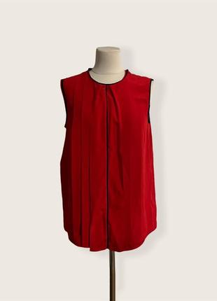Prada milano оригінал шовкова майка блуза з коротким рукавом