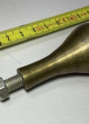 Ручка латунная, дверная, старинная, в рэтро стиле, 182,5 грамма, состояние отличное!