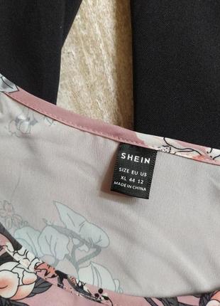 Блузка в цветы shein размер 163 фото