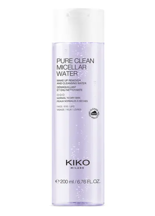 Мицеллярная вода kiko pure clean micellar water normal to dry