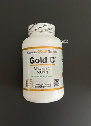 Витамин с california gold 500 мг, 240 капс