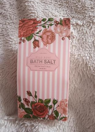 Сіль для ванни wild rose from natural bath salt 200 г соль для ванны