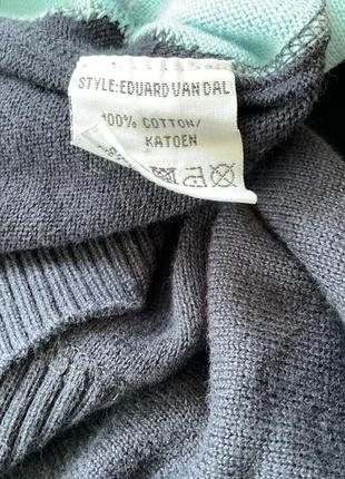 Бавовняний шикарний чоловічий светр в ромбіки/l/ brend barlett2 фото