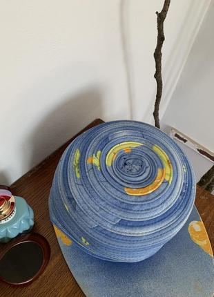 Синій капелюх бавовняна кепка в квітковий принт kenzo made in france3 фото