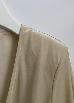 Велюровая плюшевая кофта блузка на запах gina tricot4 фото