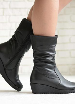 Напівчоботи зимові жіночі на широку ніжку по 42 р-р