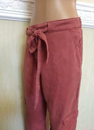 Легкі літні брюки на завищеної талії3 фото
