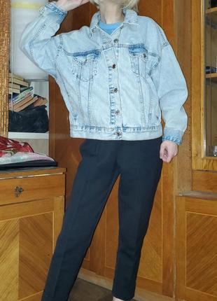 Джинсовка оверсайз джинсовый жакет курточка пиджак denim co4 фото